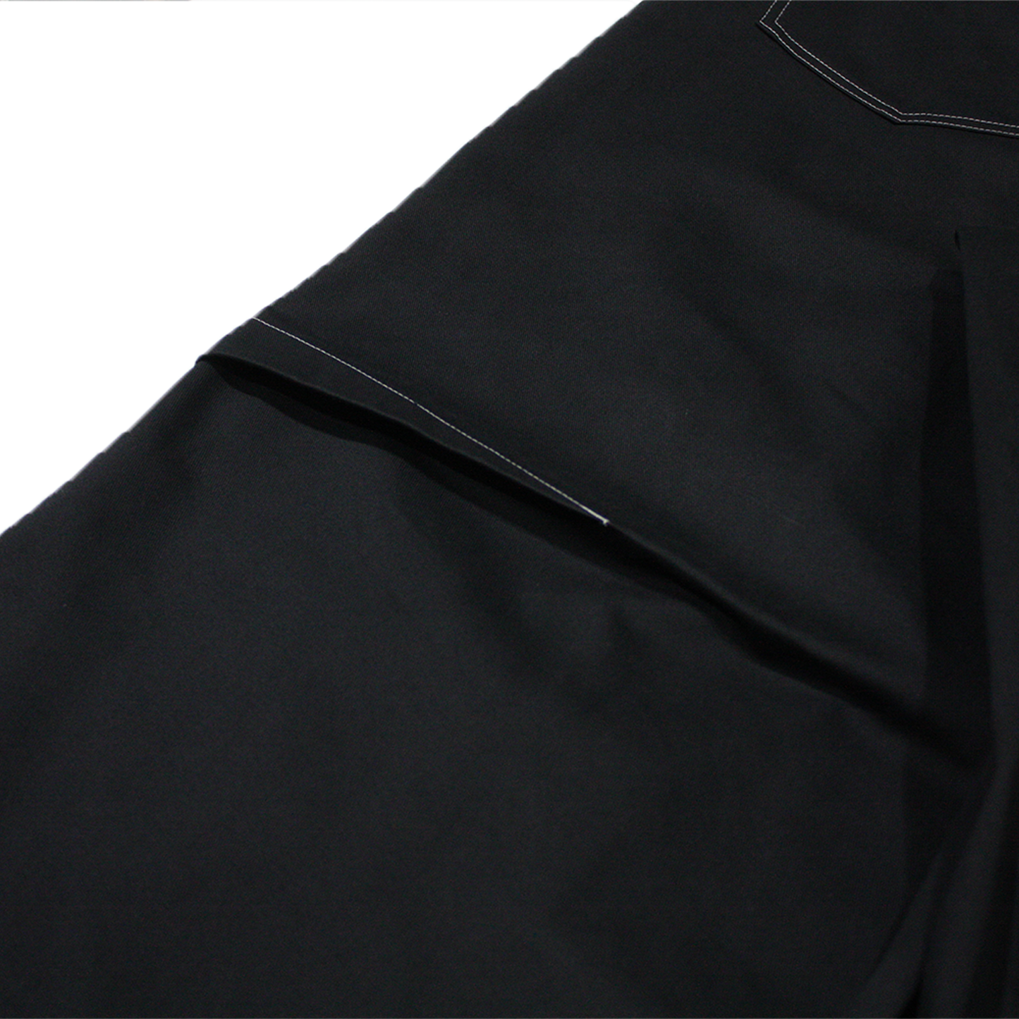 MUZE®︎ -【SULFUR-DYED CHINO CROSS WIDE TROUSERS (BLACK×WHITE)】硫化染 チノ クロス ワイド トラウザー ブラック ホワイト