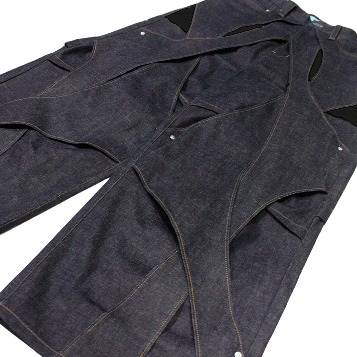 【先行受注】MUZE®︎ TURQUOISE LABEL -【RIDGED DENIM CROSS WIDE TROUSERS(INDIGO)】ミューズ リジッド デニム クロス ワイド トラウザー インディゴ