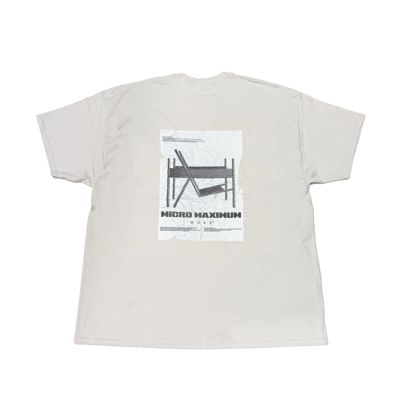 MUZE BLACK LABEL -【MUZE®︎ IDEAL CHAIR T-SH(ICE GRAY)】ミューズ チェアー グラフィック Tシャツ アイスグレー