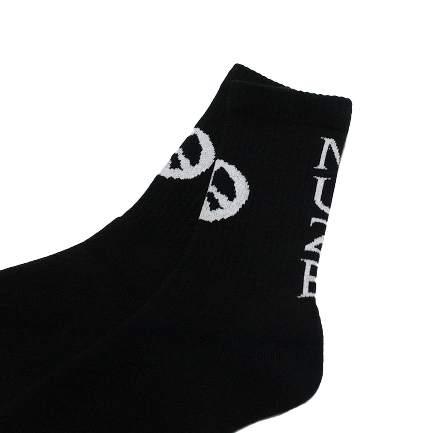 MUZE -【MUZE LOGO PEACE SOX(BLACK × WHITE)】ミューズ ロゴ ピース ソックス ブラック ホワイト