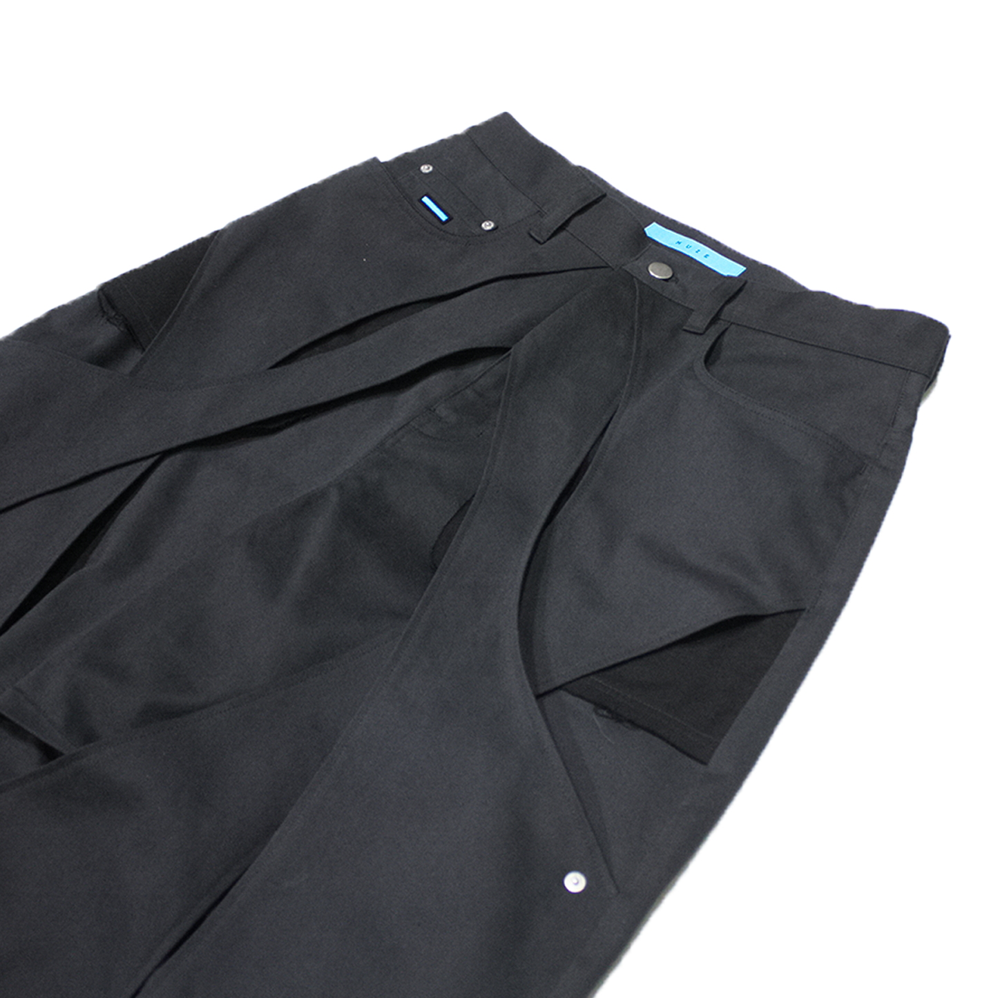 MUZE®︎ -【SULFUR-DYED CHINO CROSS WIDE TROUSERS (BLACK×BLACK)】硫化染 チノ クロス トラウザー ブラック
