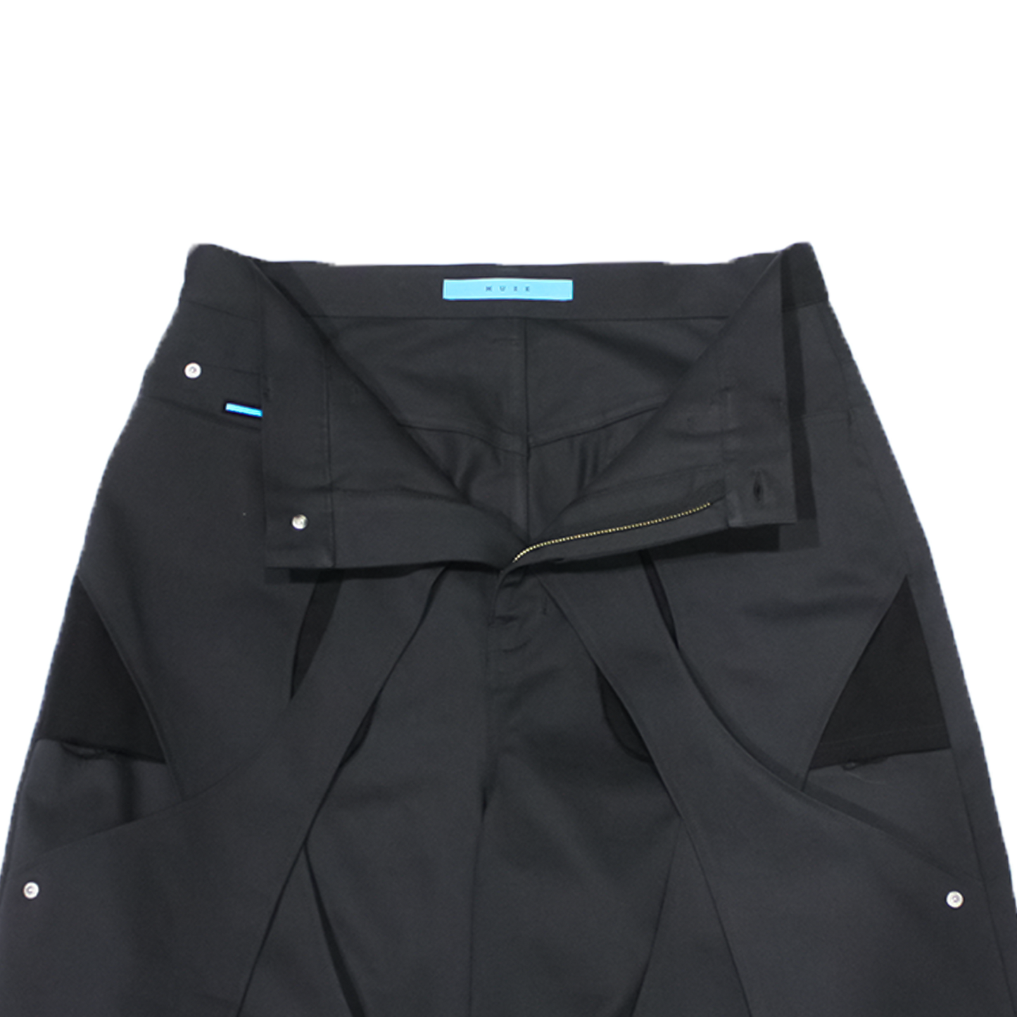 MUZE®︎ -【SULFUR-DYED CHINO CROSS WIDE TROUSERS (BLACK×BLACK)】硫化染 チノ クロス トラウザー ブラック