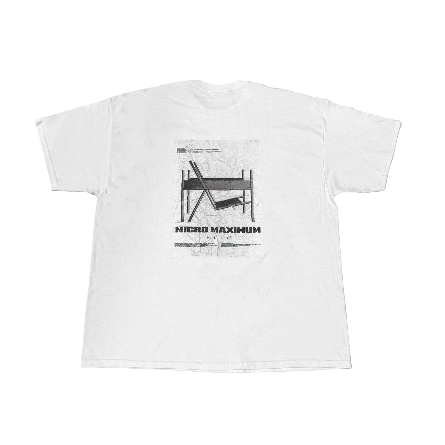 MUZE BLACK LABEL -【MUZE®︎ IDEAL CHAIR T-SH(WHITE)】ミューズ チェアー グラフィック Tシャツ ホワイト