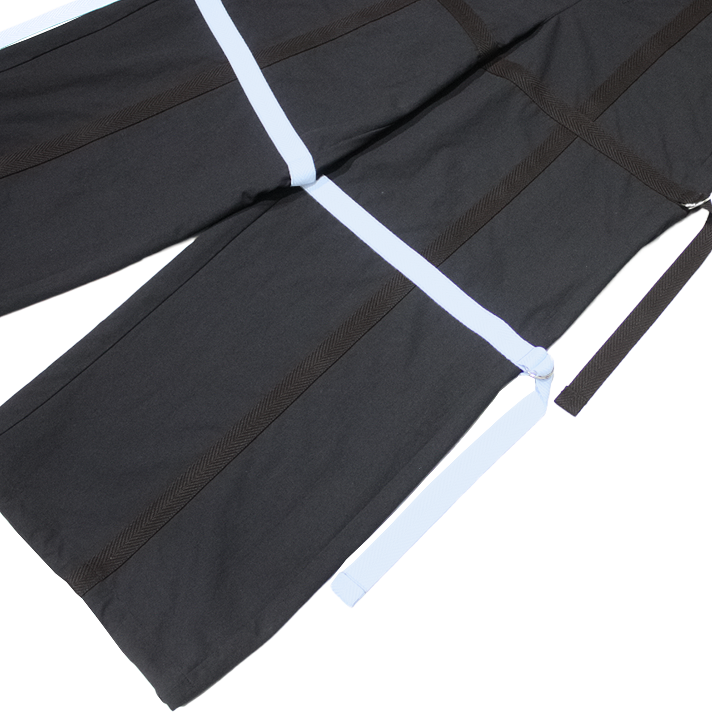 MUZE®︎ TURQUOISE LABEL -【BELTED WIDE TROUSERS(BLACK×BLUE)】ミューズ ベルテッド ワイド トラウザー ブラック ブルー