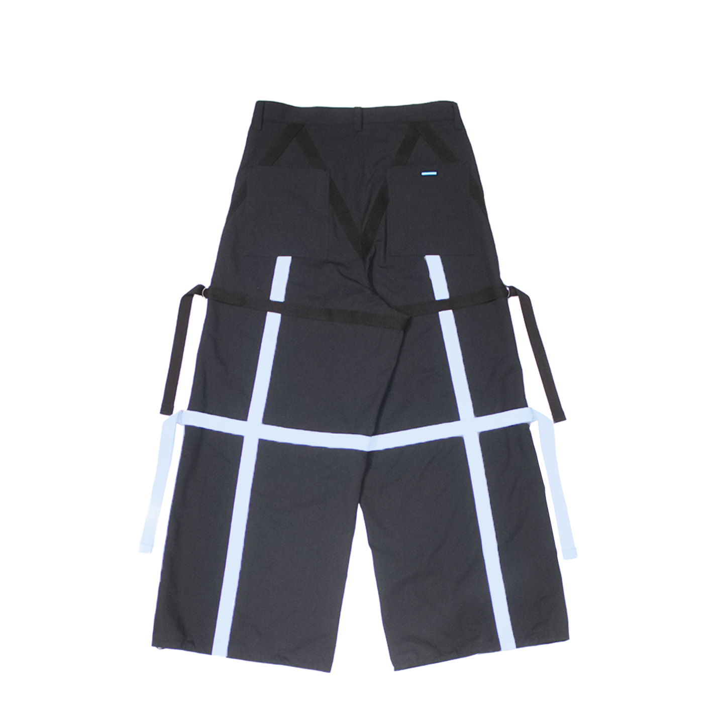 MUZE®︎ TURQUOISE LABEL -【BELTED WIDE TROUSERS(BLACK×BLUE)】ミューズ ベルテッド ワイド トラウザー ブラック ブルー