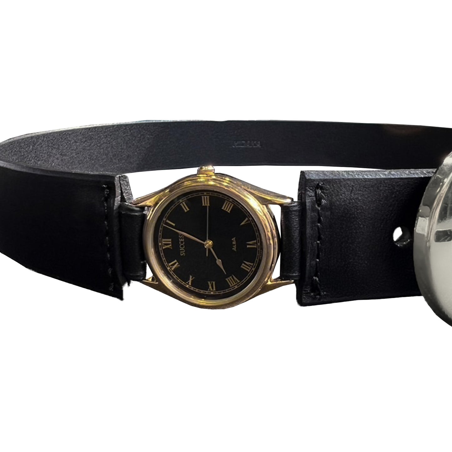 HIDAKA-【VINTAGE WATCH BELT - WIDE(BLACK)】時計 ベルト ヴィンテージ ブラック