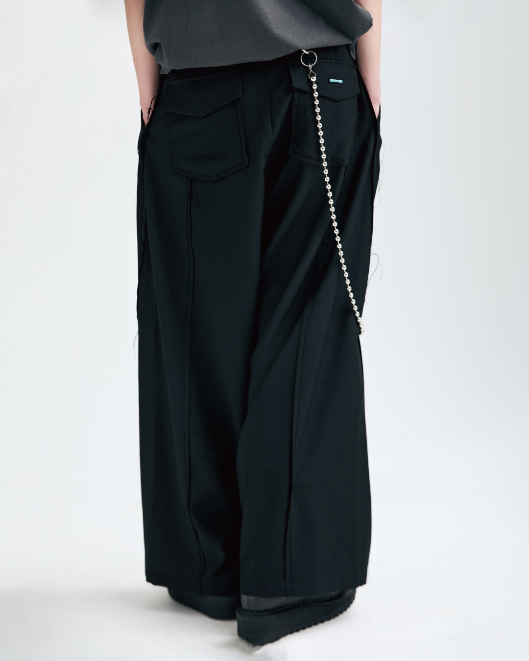 MUZE TURQUOISE LABEL -【MUZE® SWITCHING WIDE SLACKS】ミューズ スイッチング ワイド スラックス