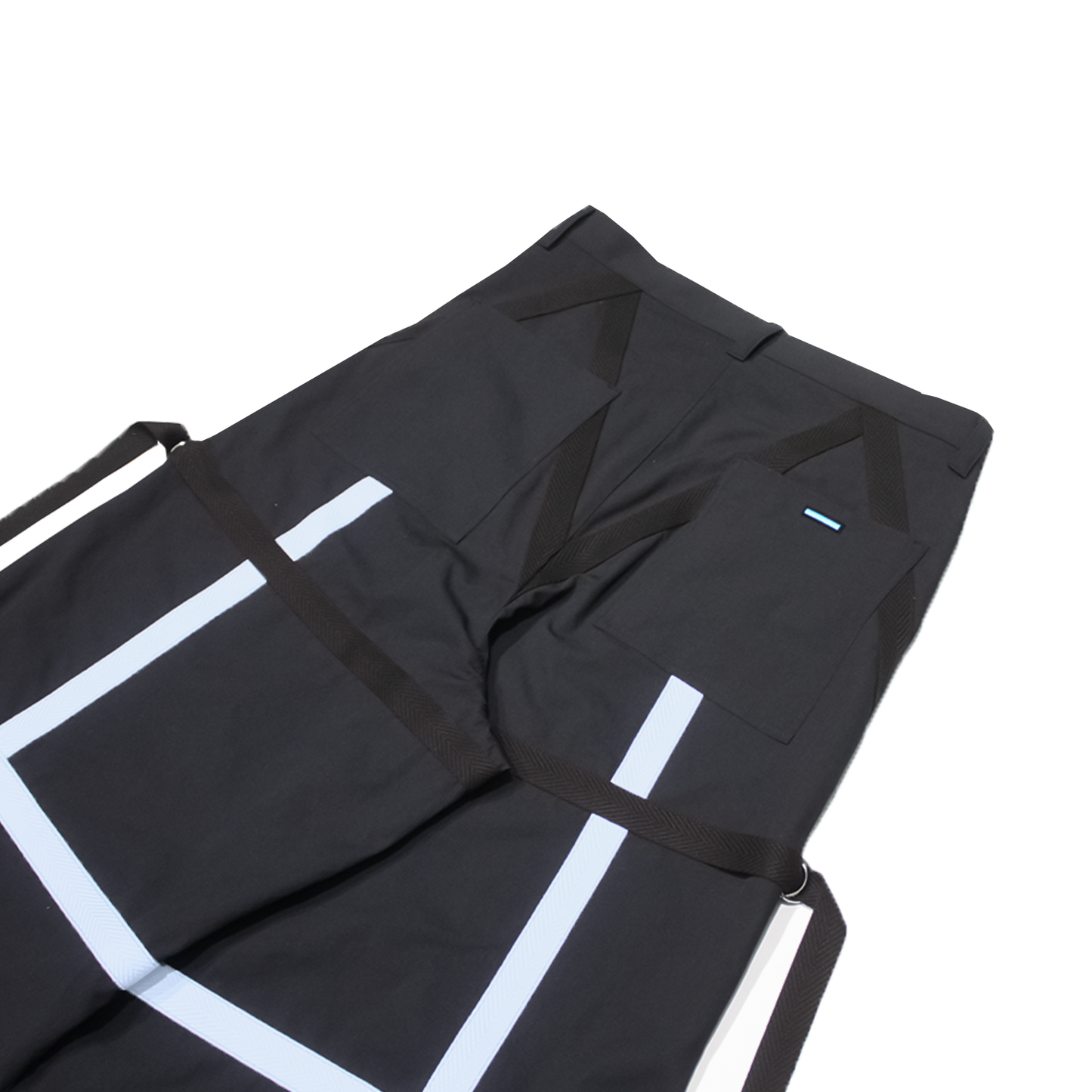 MUZE®︎ TURQUOISE LABEL -【BELTED WIDE TROUSERS(BLACK×BLUE)】ミューズ ベルテッド ワイド トラウザー ブラック ブルー