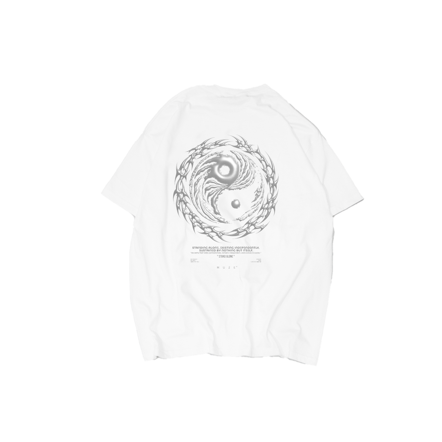 MUZE BLACK LABEL -【STAND ALONE YIN-YANG T-SH (WHITE)】ミューズ スタンド アローン インヤン Tシャツ ホワイト