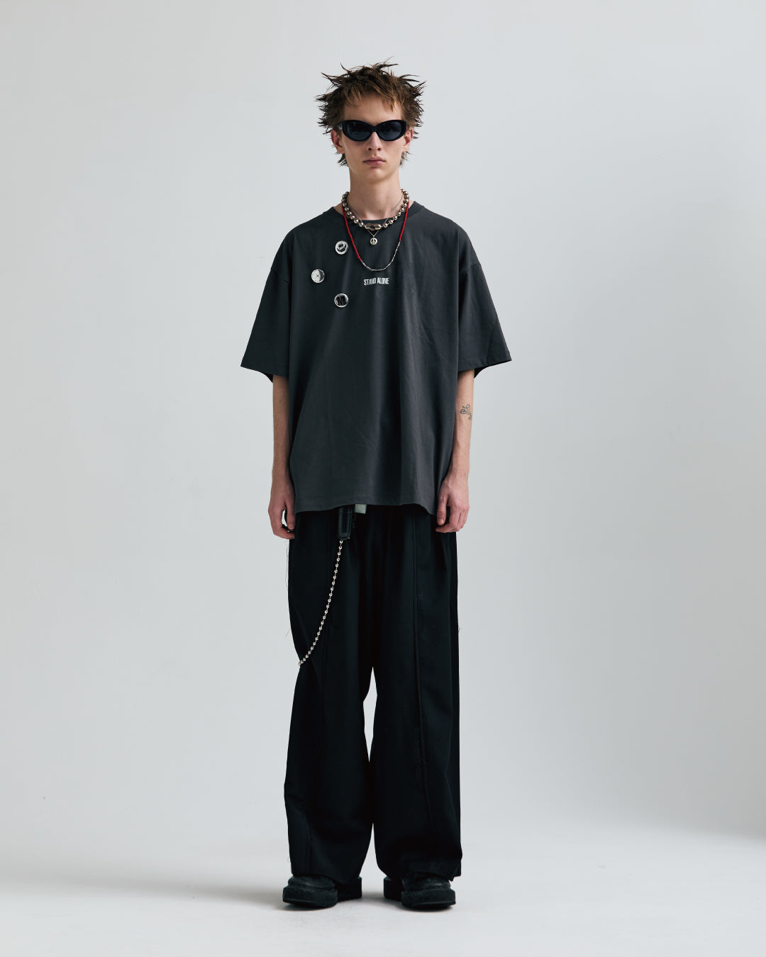 MUZE TURQUOISE LABEL -【MUZE® SWITCHING WIDE SLACKS】ミューズ スイッチング ワイド スラックス