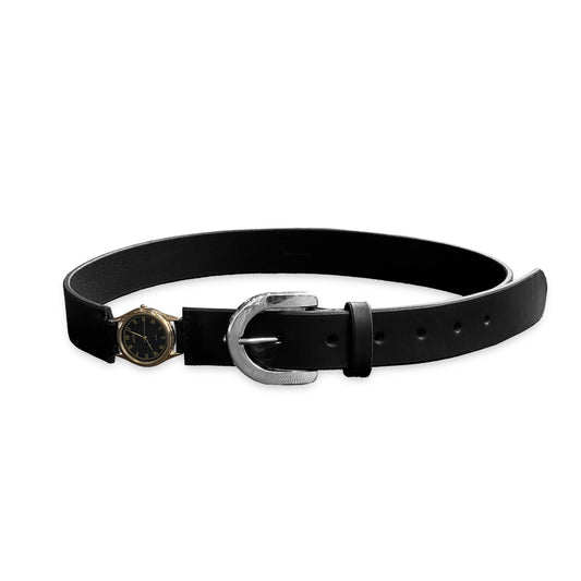 HIDAKA-【VINTAGE WATCH BELT - WIDE(BLACK)】時計 ベルト ヴィンテージ ブラック