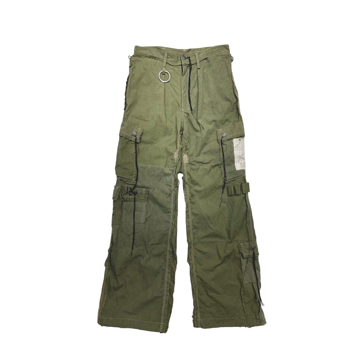 MINUS -【Slash Seam HBT Cargo(VINTAGE US ARMY SLEEPING BAG CASE)(OLIVE)】マイナス スラッシュ シーム カーゴパンツ ヴィンテージ スリーピング バッグ オリーブ