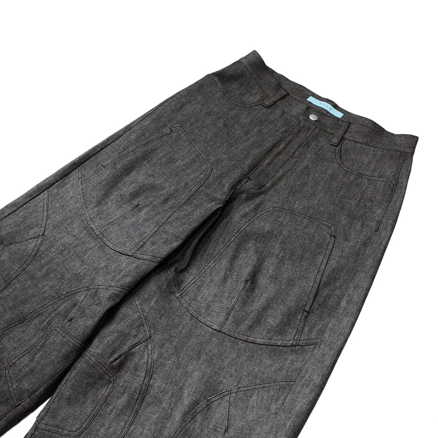 MUZE®︎ TURQUOISE LABEL -【RIGID DENIM COVERD KNEE PANEL TROUSERS