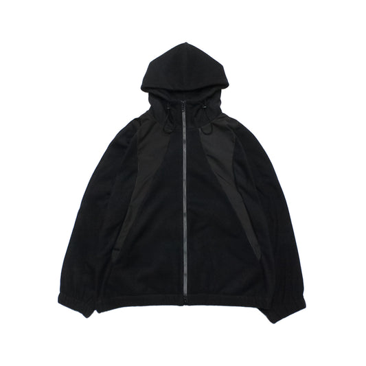 MUZE TURQUOISE LABEL -【HOODED FLEECE BLOUSON(BLACK)】ミューズ フード フリース ブルゾン ブラック