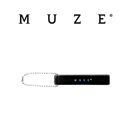 【MUZE GALLERY STORE LIMITED】MUZE -【MUZE LOGO HOTEL KEY HOLDER(BLACK × TURQUOISE)】ミューズ 店頭限定 ロゴ ホテル キーホルダー