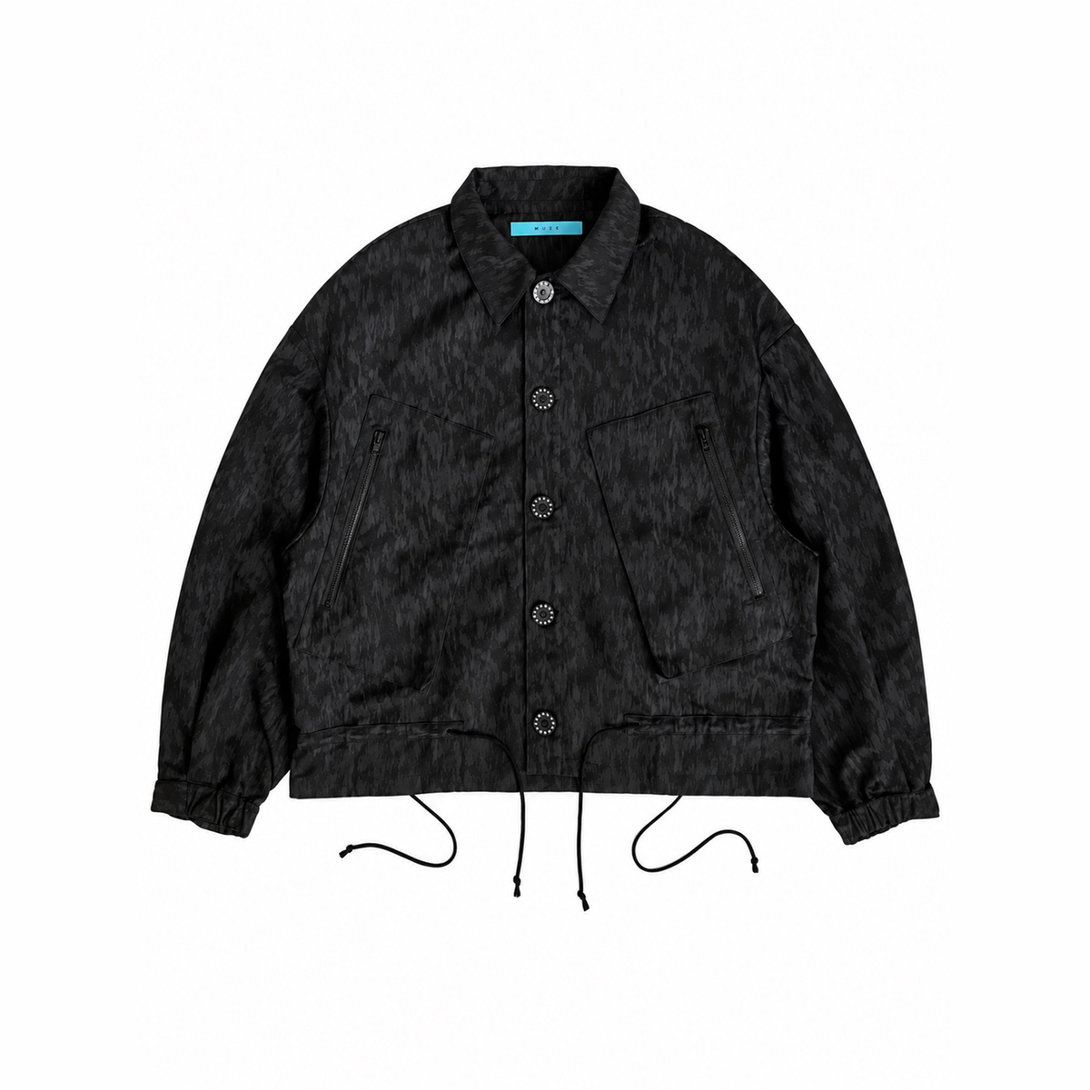 MUZE TURQUOISE LABEL -【BLACK SHADOW CAMO SHORT BLOUSON】ミューズ ブラック シャドウ カモ ショート ブルゾン