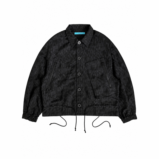 MUZE TURQUOISE LABEL -【BLACK SHADOW CAMO SHORT BLOUSON】ミューズ ブラック シャドウ カモ ショート ブルゾン