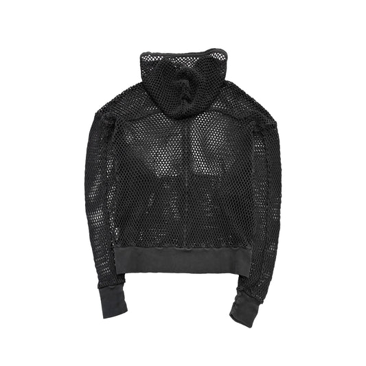 MUZE TURQUOISE LABEL × FACCIES -【Skeleton Mesh Zip PK(EX.BLACK)】ミューズ ファッチーズ メッシュ ジップ パーカー ブラック
