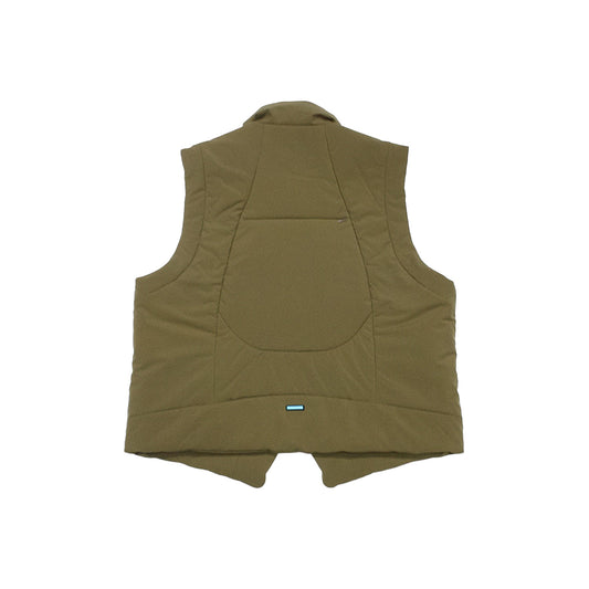 MUZE TURQUOISE LABEL -【PADDED CURVE VEST(KHAKI)】ミューズ パデット カーブ ベスト カーキ