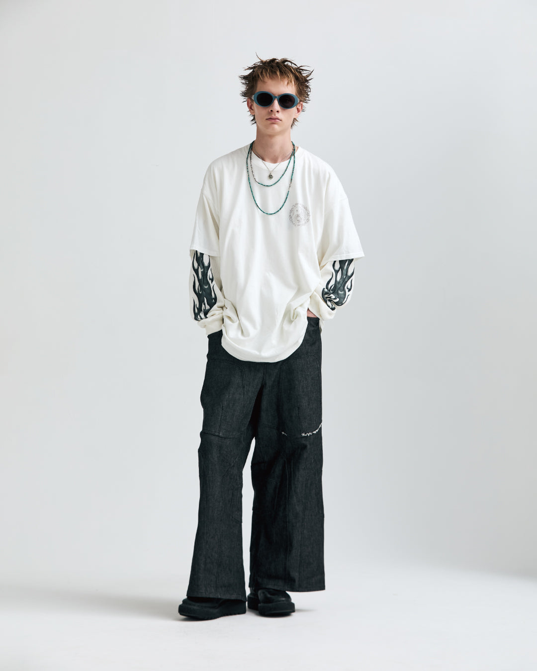 MUZE BLACK LABEL -【STAND ALONE YIN-YANG T-SH (WHITE)】ミューズ スタンド アローン インヤン Tシャツ ホワイト