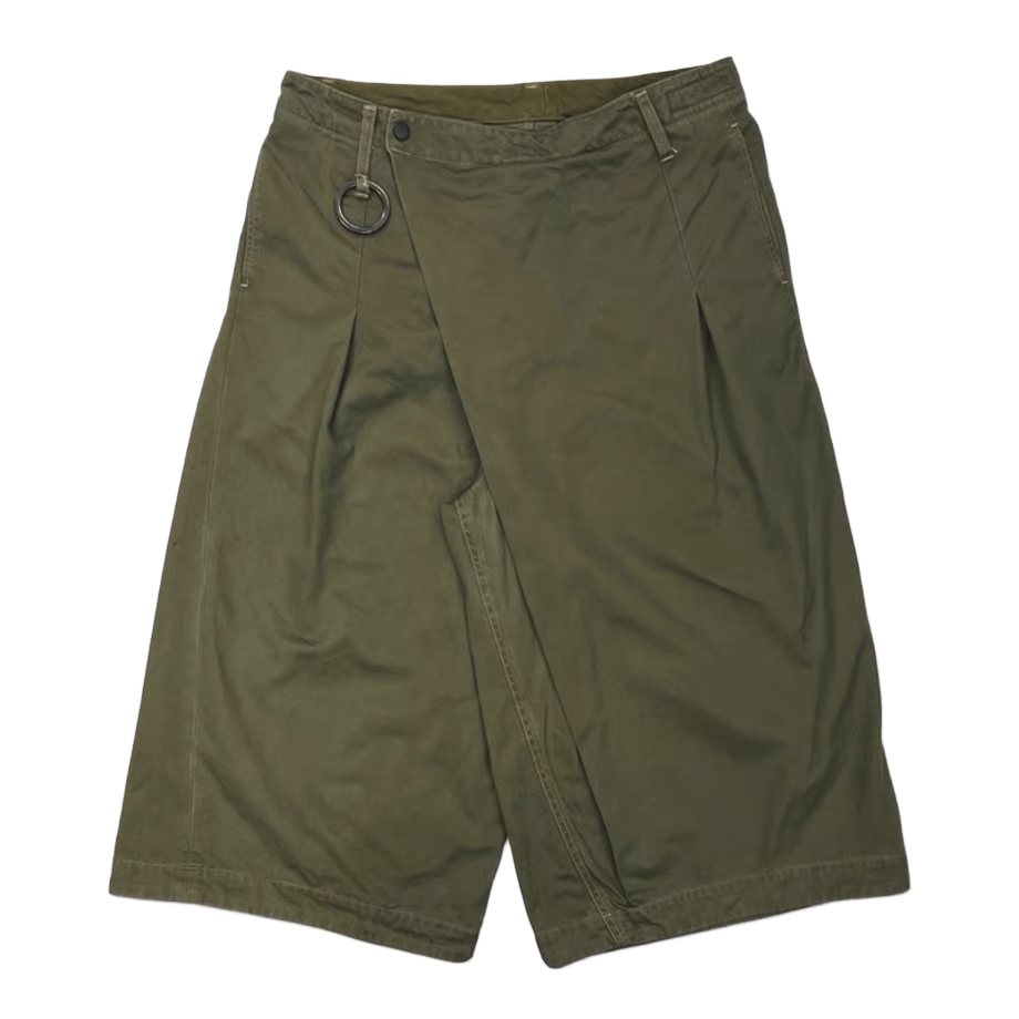MINUS -【Wrapped Work Shorts(AGED TWILL)(OLIVE)】マイナス ラップ ワーク ショーツ オリーブ