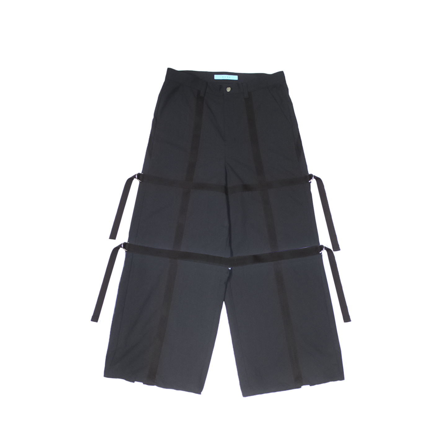 MUZE®︎ TURQUOISE LABEL -【BELTED WIDE TROUSERS(BLACK×BLACK)】ミューズ ベルテッド ワイド トラウザー ブラック