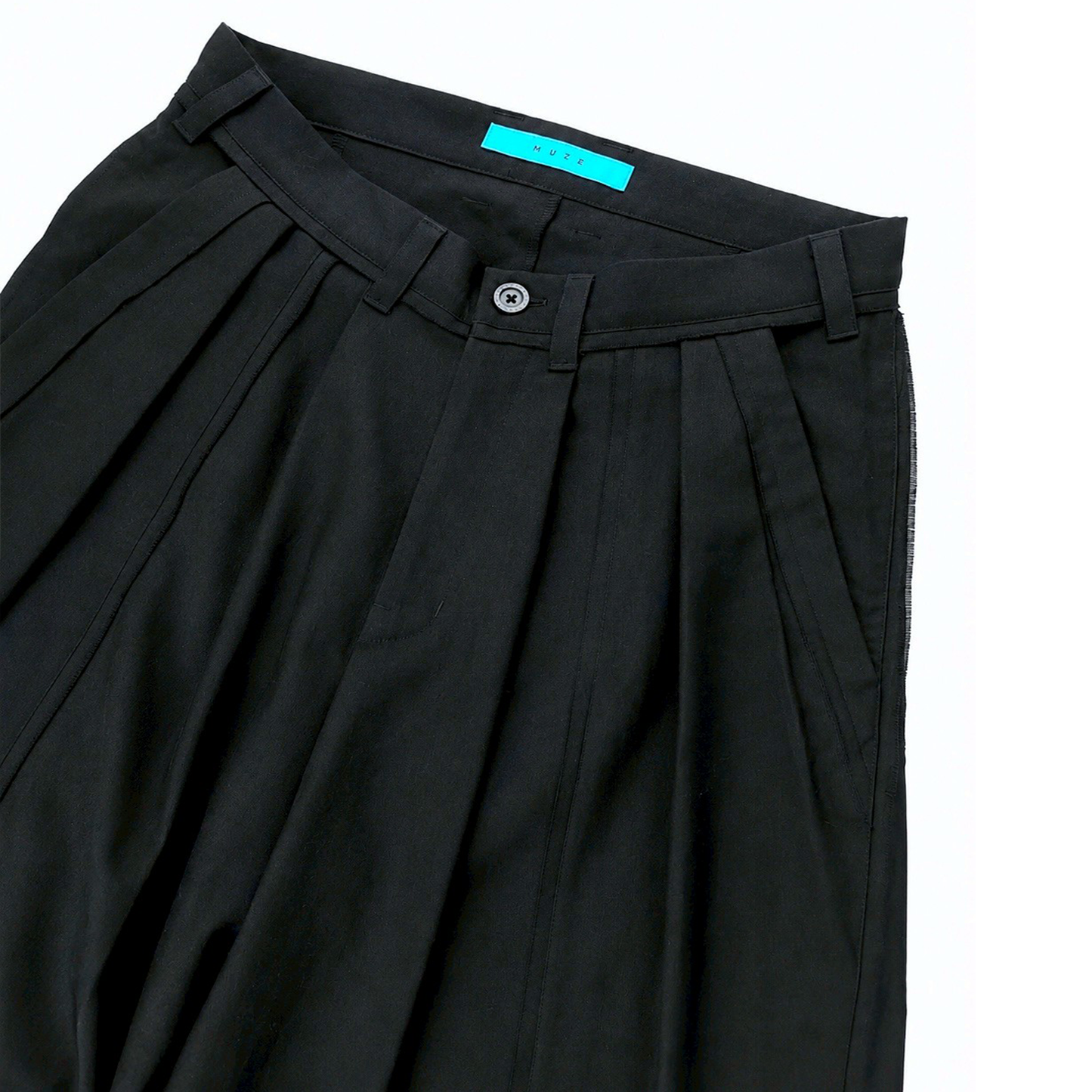 MUZE TURQUOISE LABEL -【MUZE® SWITCHING WIDE SLACKS】ミューズ スイッチング ワイド スラックス