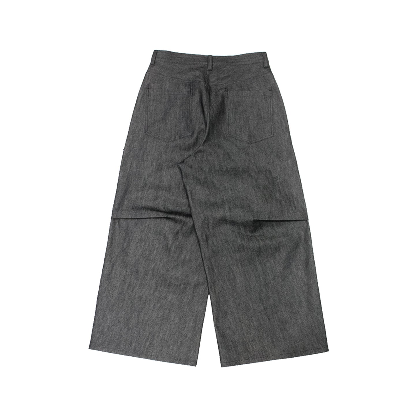 MUZE®︎ TURQUOISE LABEL -【RIDGED DENIM CROSS WIDE TROUSERS(BLACK×WHITE)】ミューズ リジッド デニム クロス ワイド トラウザー ブラック ホワイト
