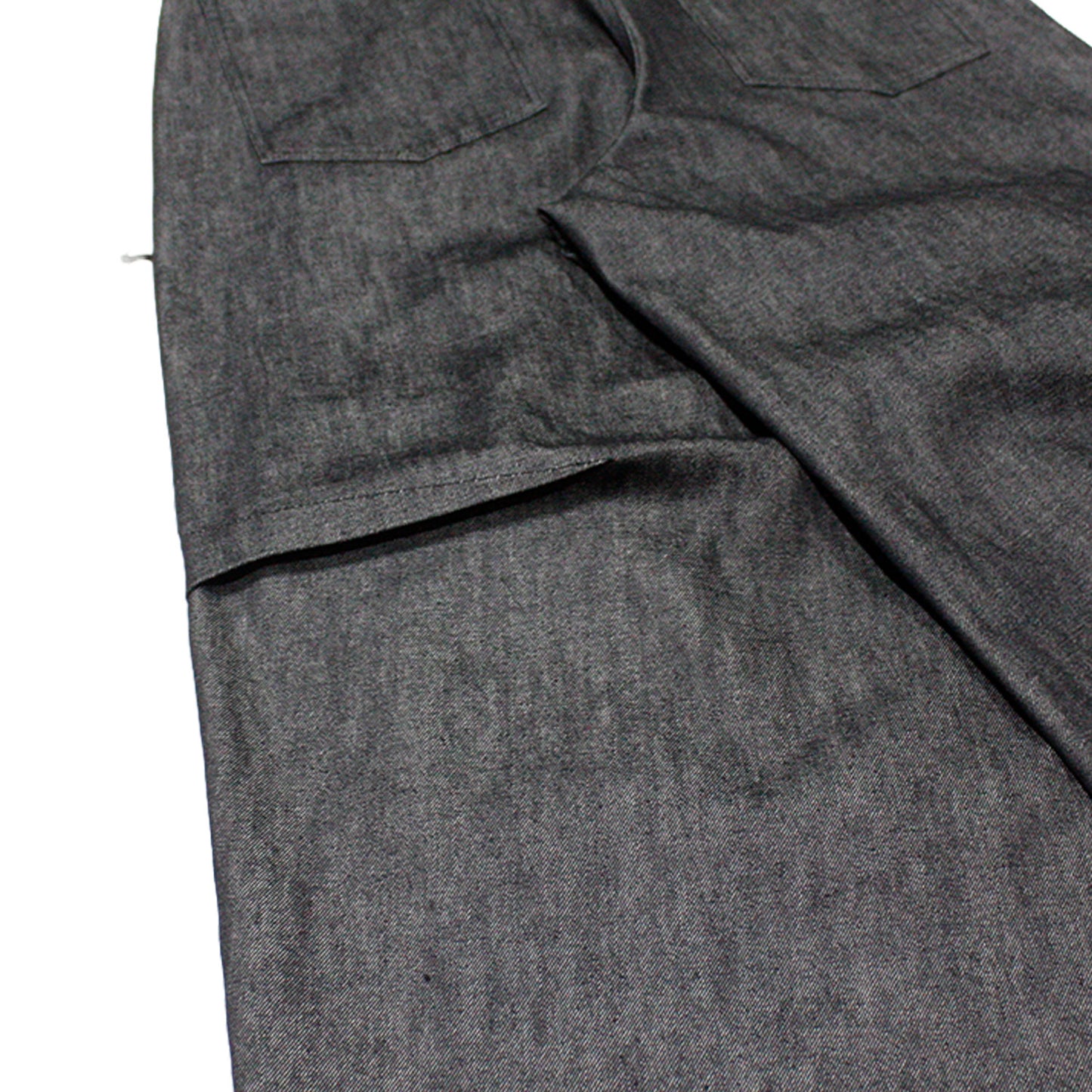 MUZE®︎ TURQUOISE LABEL -【RIDGED DENIM CROSS WIDE TROUSERS(BLACK×WHITE)】ミューズ リジッド デニム クロス ワイド トラウザー ブラック ホワイト