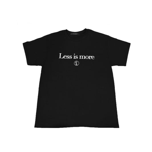 MUZE BLACK LABEL -【Less is more T-SH(BLACK×WHITE)】ミューズ レスイズモア Tシャツ ブラック ホワイト