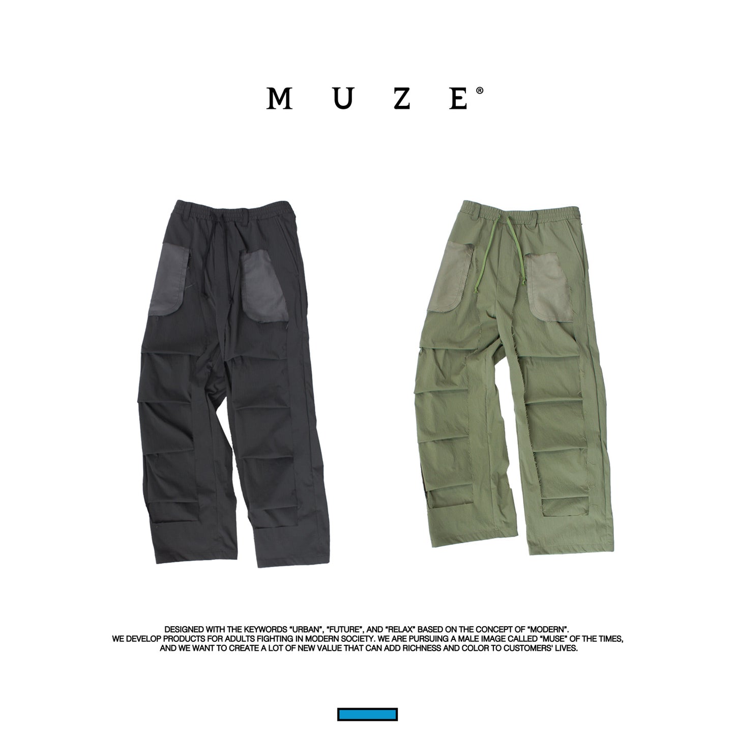 MUZE TURQUOISE LABEL - 【RIP STOP 3D TROUSERS(KHAKI)】ミューズ リップストップ トラウザー カーキ