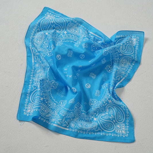 MUZE -【MUZE PAISLEY BANDANA(TURQUOISE)】ミューズ ペイズリー バンダナ ターコイズ