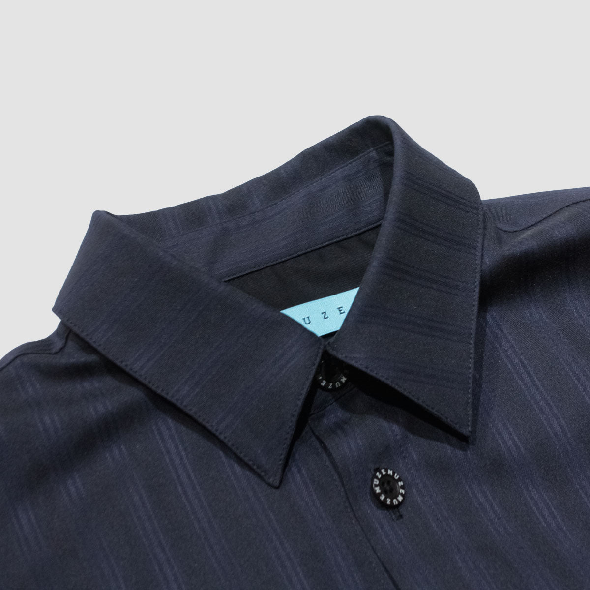 MUZE TURQUOISE LABEL - VILOFT® STRIPE SH(NAVY)ミューズ ストライプ シャツ ネイビー