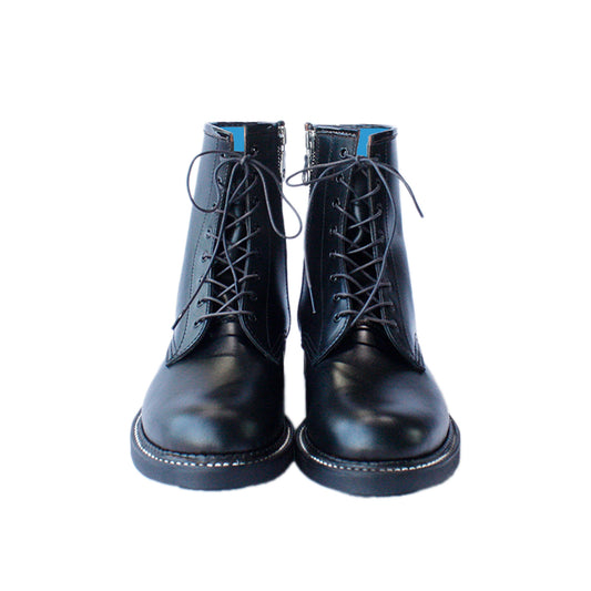 MUZE TURQUOISE LABEL × KIDS LOVE GAITE - 8HOLES RIDGEWAY SOLE SIDE ZIP PAINT BOOTS(PAINT BLACK)