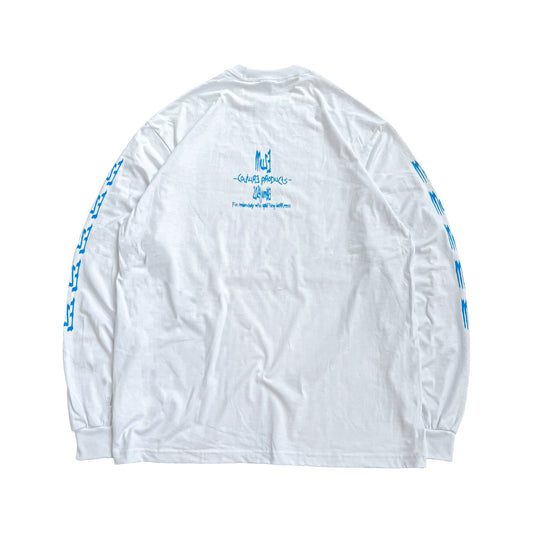 MUZE BLACK LABEL -【MUZE JUMBLE LONG SLEEVE T-SH(WHITE)】ミューズ ロングスリーブ Tシャツ ホワイト