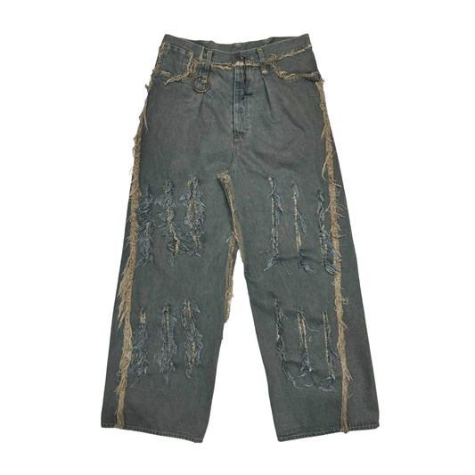 MINUS -【Cut&Slash Twist Lot.20603T(DUST SAX)】マイナス カット スラッシュシーム パンツ 児島デニム ダストサックス