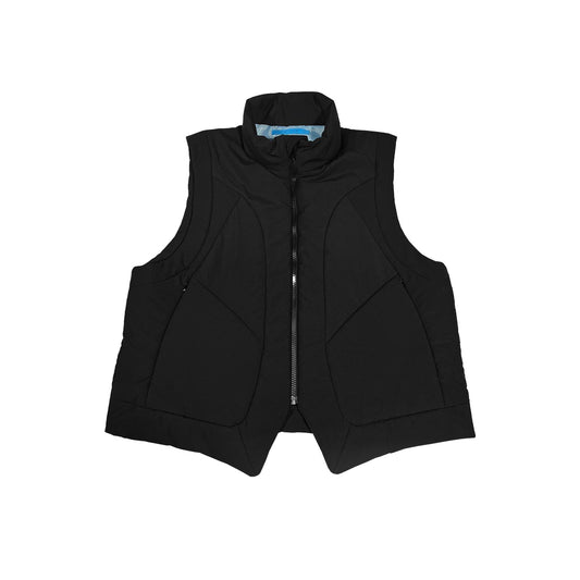 MUZE TURQUOISE LABEL -【PADDED CURVE VEST(BLACK)】ミューズ パデット カーブ ベスト ブラック