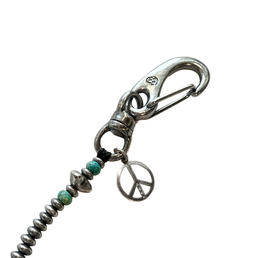 MUZE TURQUOISE LABEL × SunKu -【×SunKu BEADS WALLET STRAP(SILVER)】ミューズ サンク ビーズ ウォレット ストラップ シルバー