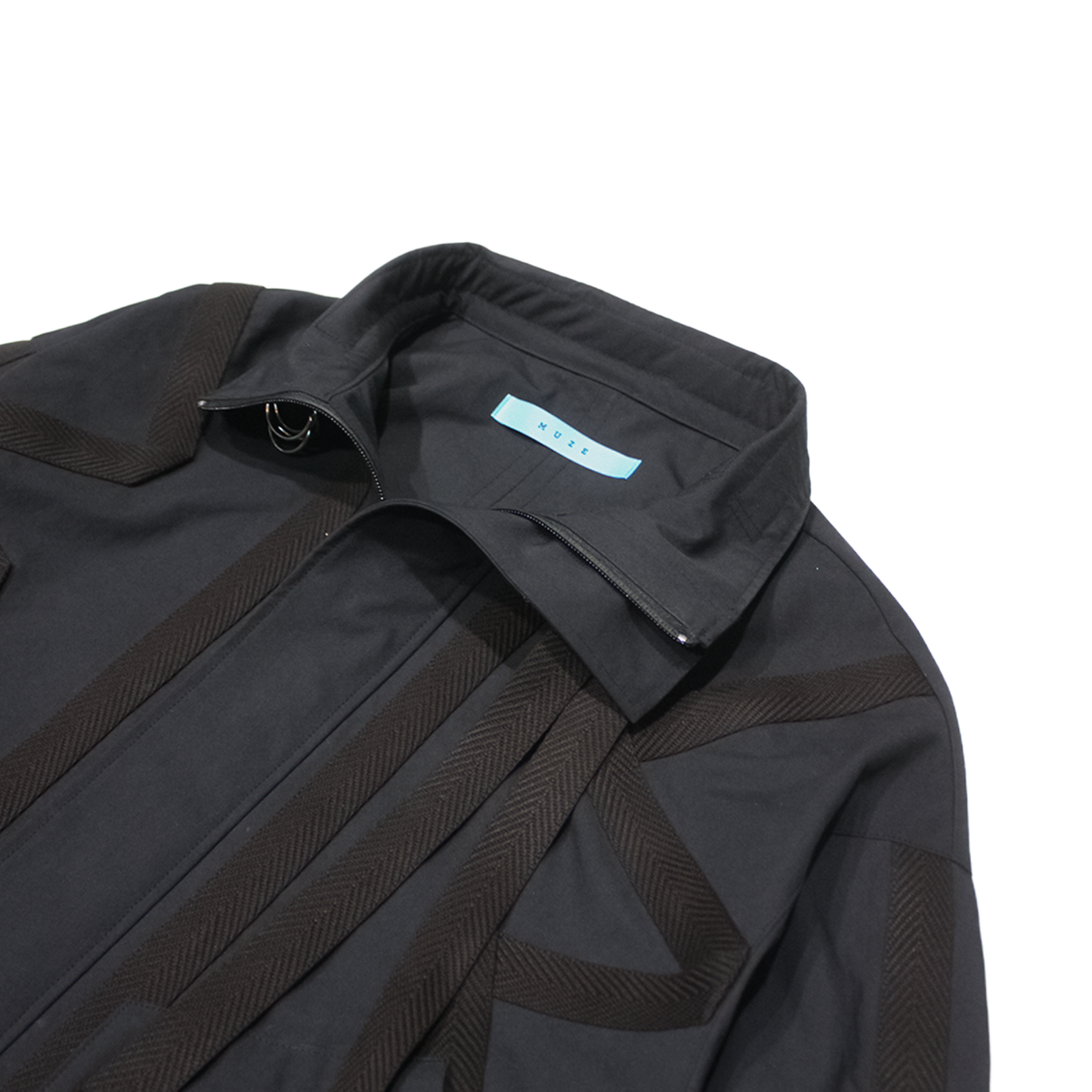 MUZE®︎ TURQUOISE LABEL -【BELTED M-65 WIDE BLOUSON(BLACK×BLACK)】ミューズ ベルテッド ワイド ブルゾン ブラック