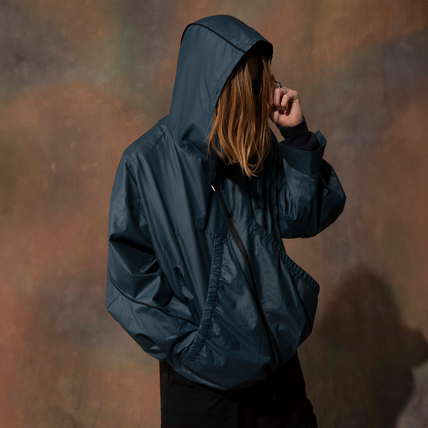 MUZE TURQUOISE LABEL - PIPING HOOD BLOUSON(NAVY)ミューズ MUZE TURQUOISE LABEL - PIPING HOOD BLOUSON(NAVY)ミューズ