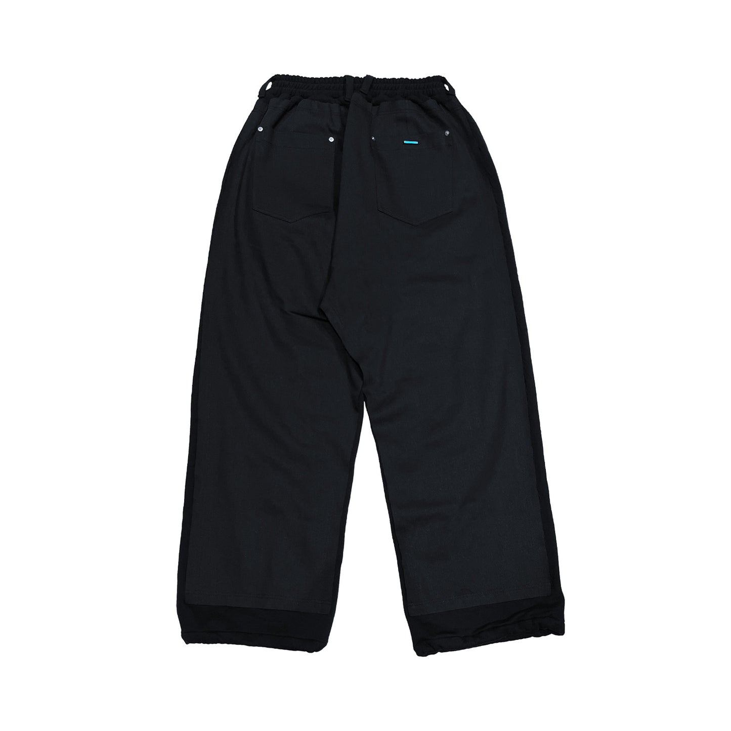 MUZE TURQUOISE LABEL -【SWEAT DOCKING DENIM TROUSERS(BLACK)】 ミューズ スウェット ドッキング デニム トラウザー ブラック