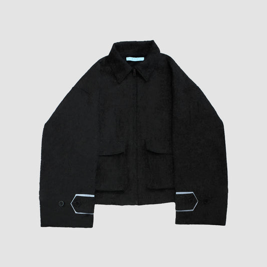 【予約 / 11月お届け予定】MUZE TURQUOISE LBEL - OVERSIZED BIG WOOL BLOUSON(BLACK)