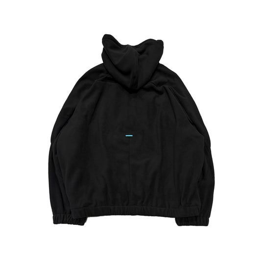 MUZE TURQUOISE LABEL -【HOODED FLEECE BLOUSON(BLACK)】ミューズ フード フリース ブルゾン ブラック