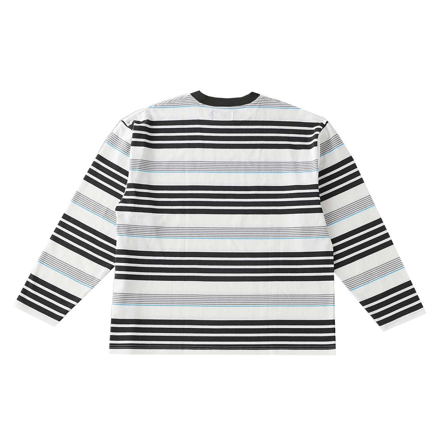 MUZE®︎ TURQUOISE LABEL ×47L - BORDER_LONG_SLEEVE T-SH(WHITE×TURQUOISE)ミューズ ボーダー L/S Tシャツ ホワイト ターコイズ