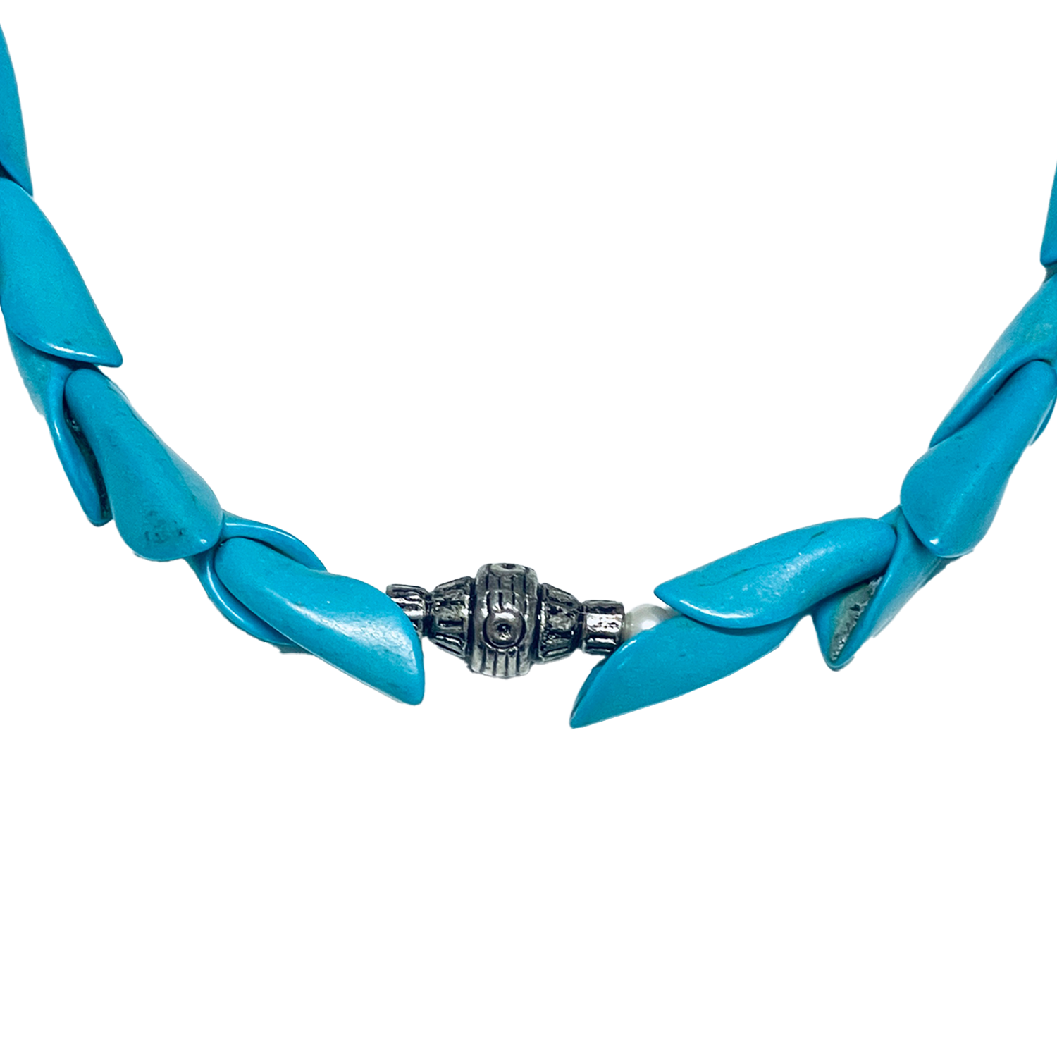 GARA -【FISH BONE NECKLACE(SAX)】ガラ ビーズ ネックレス ターコイズ サックス – MUZE TOKYO