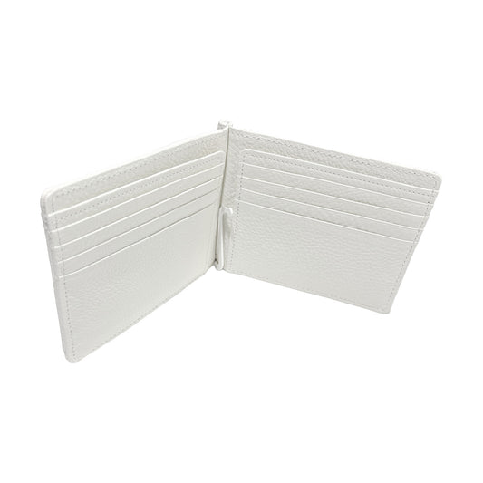 MUZE -【LEATHER MONEY CLIP WALLET(WHITE)】ミューズ レザー マネー クリップ 財布 ホワイト