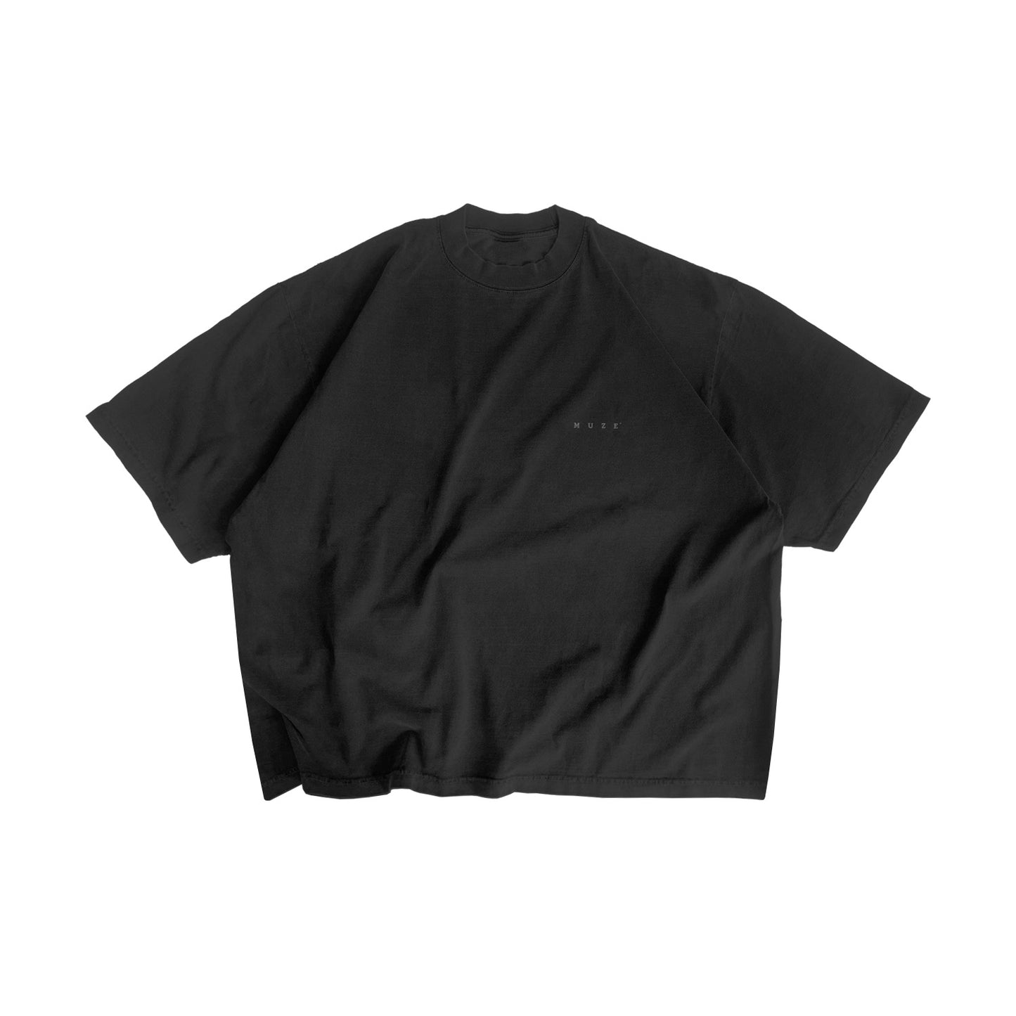 MUZE BLACK LABEL -【MUZE® LOGO REFLECTOR T-SH(PIGMENT BLACK)】ミューズ ロゴ Tシャツ リフレクター ピグメント ブラック