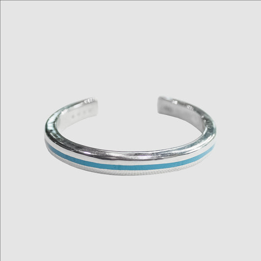 MUZE TURQUOISE LABEL × ACE by morizane - SQUARE CUFF(SILVER×TURQUOISE) ミューズ エースバイモリザネ ブレスレット