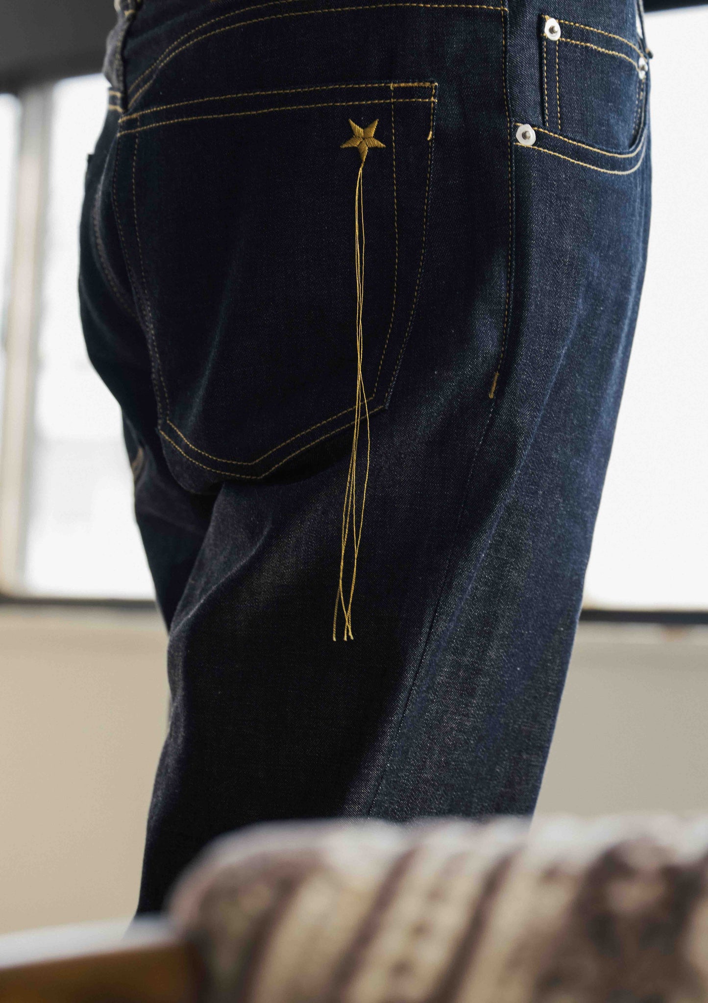 FACCIES -【RIGID LIGHT OZ DENIM BAGGY PANTS (INDIGO)】ファッチーズ リジット ライトオンス デニム バギー パンツ インディゴ