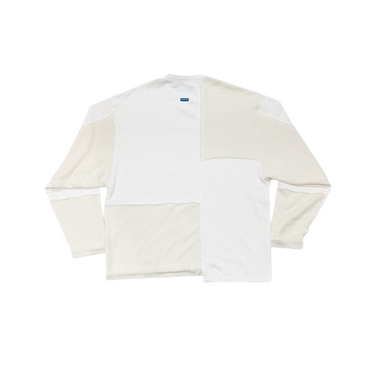 MUZE®︎ TURQUOISE LABEL -【MESH PANEL SWITCHING SW PO(WHITE)】ミューズ メッシュ パネル スウィッチング スウェット ホワイト